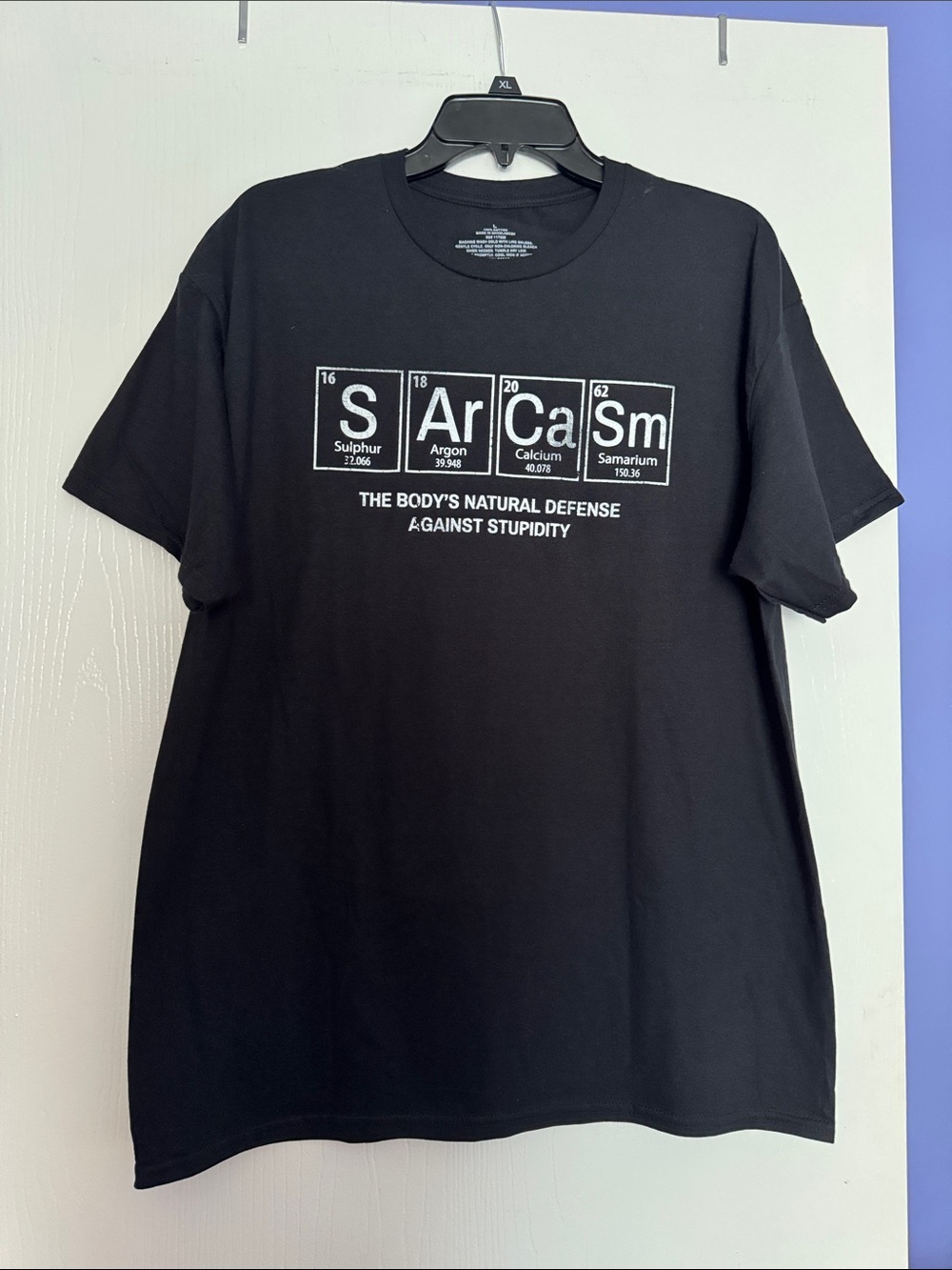 Black Graphic Sarcasm T-Shirt for Men